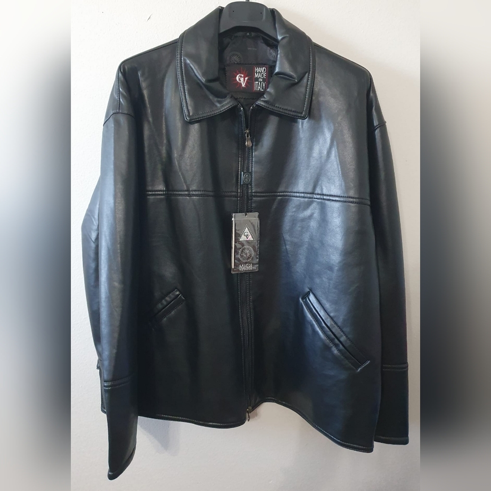 GV Hand Made In Italy leather jacket,Size XL.